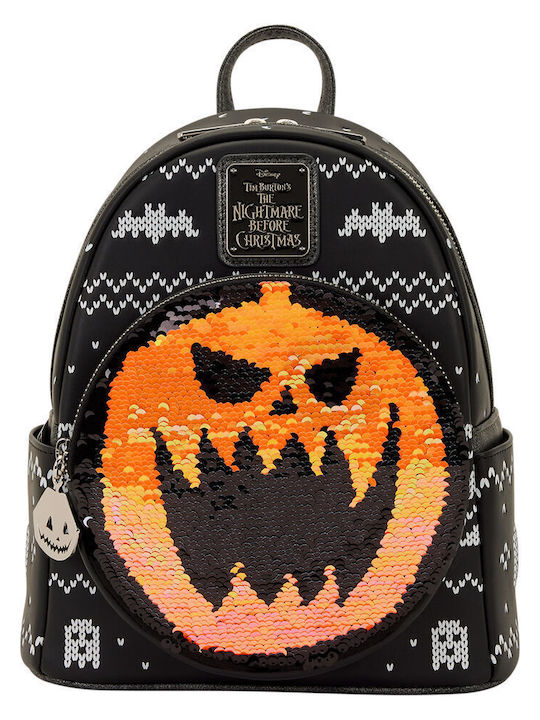 Loungefly Παιδική Τσάντα Πλάτης Μαύρη 26.67x22.86x11.43εκ. Disney Nightmare Before Christmas Jack Skellington