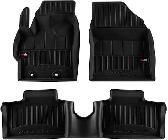 Frogum Set of Front and Rear Mats 4pcs for Toyota Aygo 2022 Black