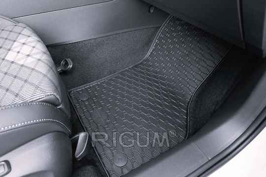 Rigum Set of Front and Rear Mats 4pcs for Skoda Superb Volkswagen Passat 2023 Black