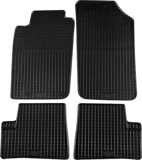 Petex Set of Front and Rear Mats 4pcs for Peugeot 206 1998 Black