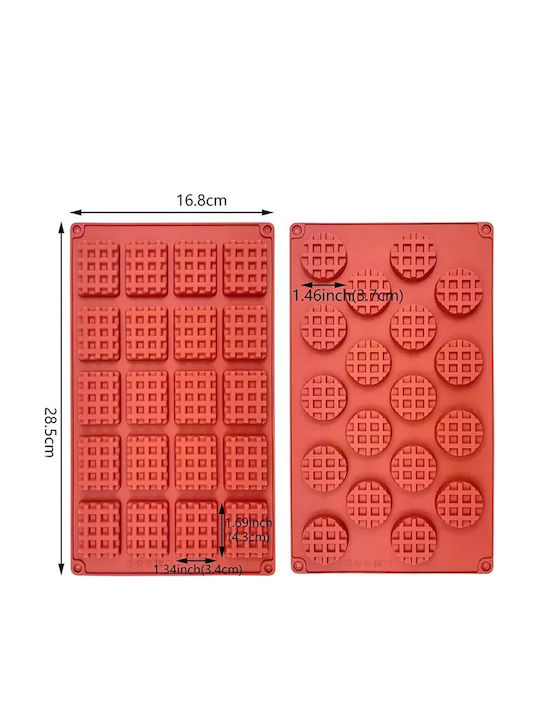 Φόρμα Σιλικόνης Mini Waffles Κύκλος