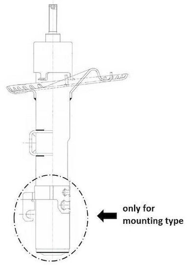 Kayaba Excel-G Set Shock Absorbers 1pcs for Volkswagen Transporter
