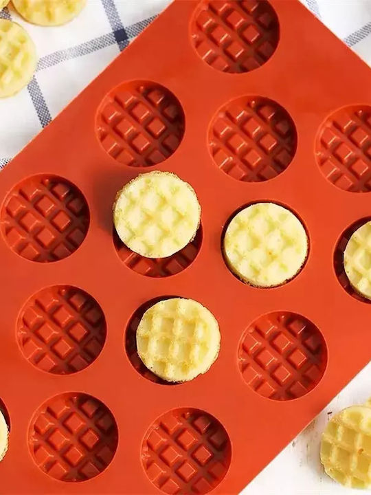 Φόρμα Σιλικόνης Mini Waffles Κύκλος