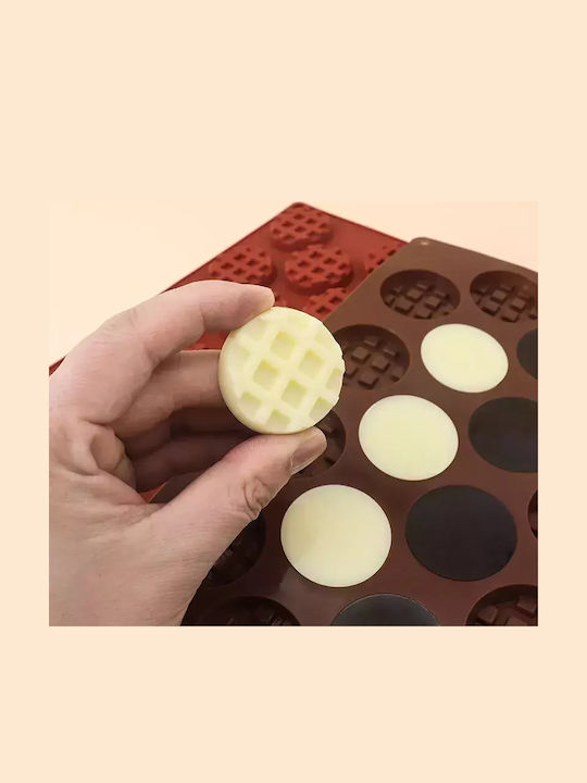 Φόρμα Σιλικόνης Mini Waffles Κύκλος
