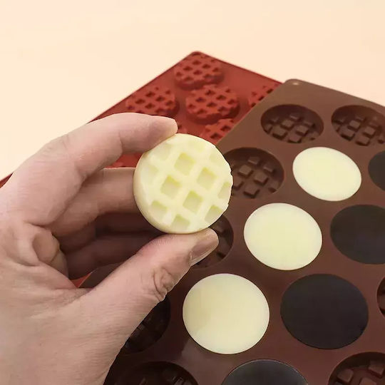 Φόρμα Σιλικόνης Mini Waffles Κύκλος