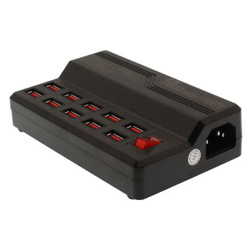 Andowl Βάση Φόρτισης με 10 Θύρες USB-A 60W σε Μαύρο χρώμα (Q-CD10P)