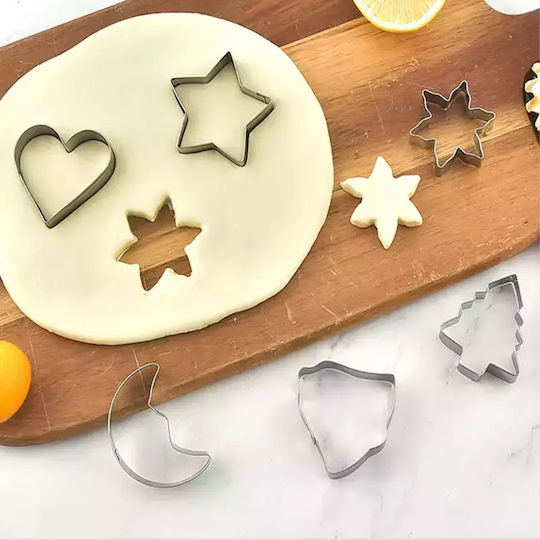 Μεταλλικά Κουπ Πατ Cookies Santa 6τμχ