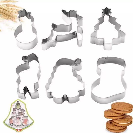 Metallic Cookie Cutter Cookies 6 Pieces