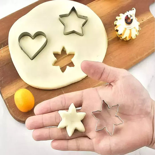 Metallic Cookie Cutter Cookies Santa 6 Pieces