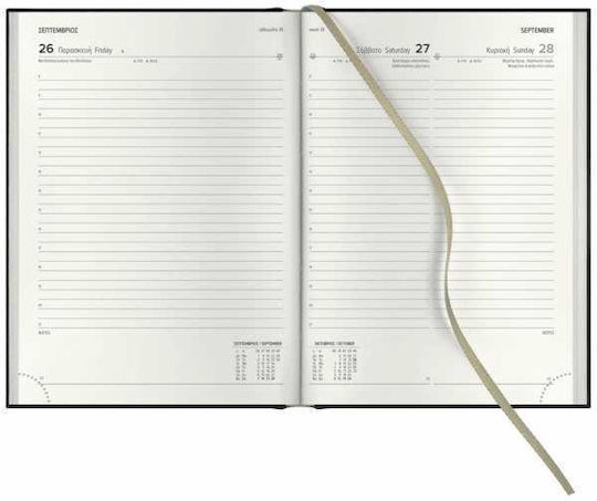 Daily Diary 2026 Theofylaktos 14.5×20.5cm Nature Eco Flat Anthracite M 691ku.185