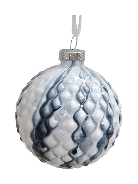 Lianos Blue Glass Christmas Ball 8cm Set of 6 Pieces 6 Designs 26208 Lianos Blue Glass Christmas Ball 8cm Set of 6 Pieces 6 Designs 26208