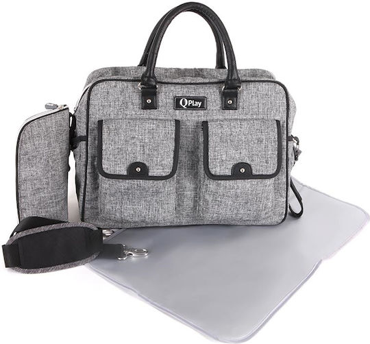 Q Play Wickeltasche-Wickeltasche Schulter/Hand Gray