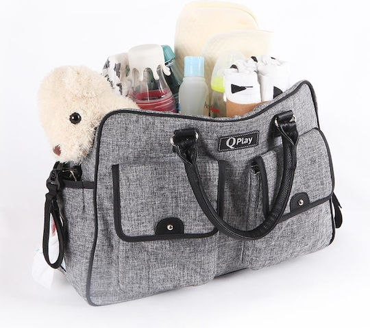 Q Play Wickeltasche-Wickeltasche Schulter/Hand Gray