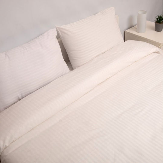 Viopros Υπέρδιπλο 160x200+25εκ. με Λάστιχο Εκρού