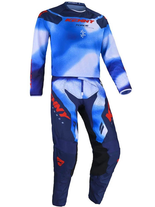 Kenny Pentru bărbați Tricou Motocross Mânecă lungă Albastru Culoare