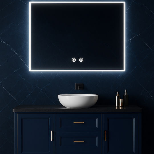 H2O Badezimmerspiegel LED Berührung 70x90cm