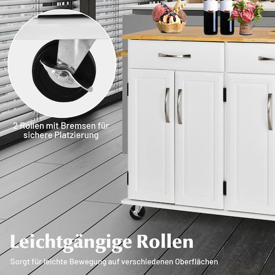 Bodenständiger Küchenschrank Weiß 122x48cm