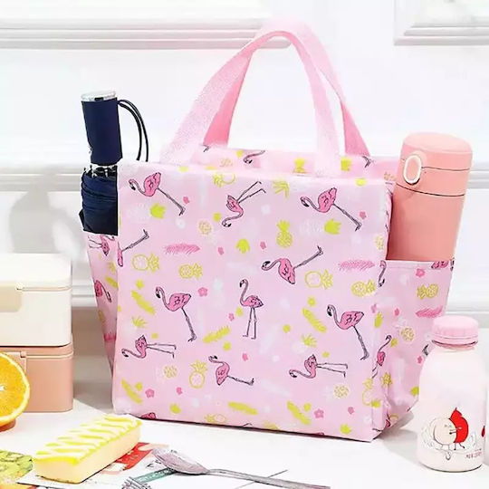 Isolierte Kinder Lunchtasche Mit Zwei Becherhaltern Flamingo