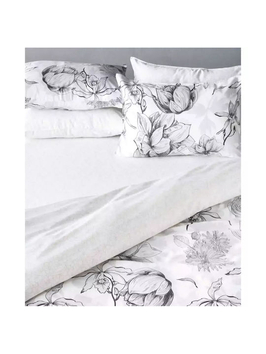 Kentia Duvet Cover Set Cotton Queen with 2 Pillowcases 220x240 Onirico 300tc Satin Cotton