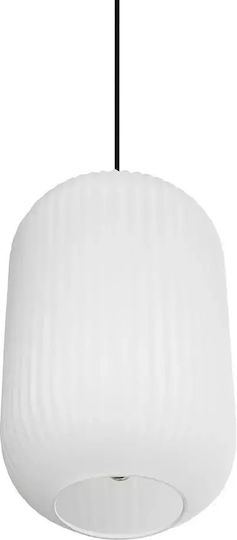GloboStar Meloni Pendant Light White with Crystals for Socket E27 20x20x38cm