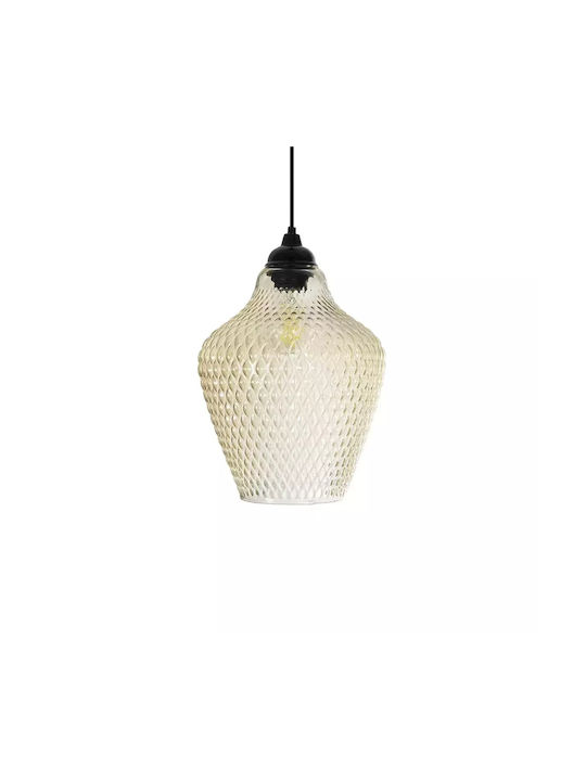 GloboStar Sklo Pendant Light Multicolour with Crystals for Socket E27 22x22x31cm