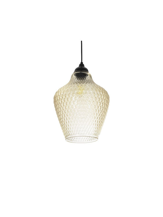 GloboStar Sklo Pendant Light Multicolour with Crystals for Socket E27 22x22x31cm