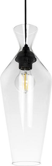GloboStar Κρεμαστό Φωτιστικό Διάφανο 15x15x40εκ. GloboStar Κρεμαστό Φωτιστικό Διάφανο 15x15x40εκ.