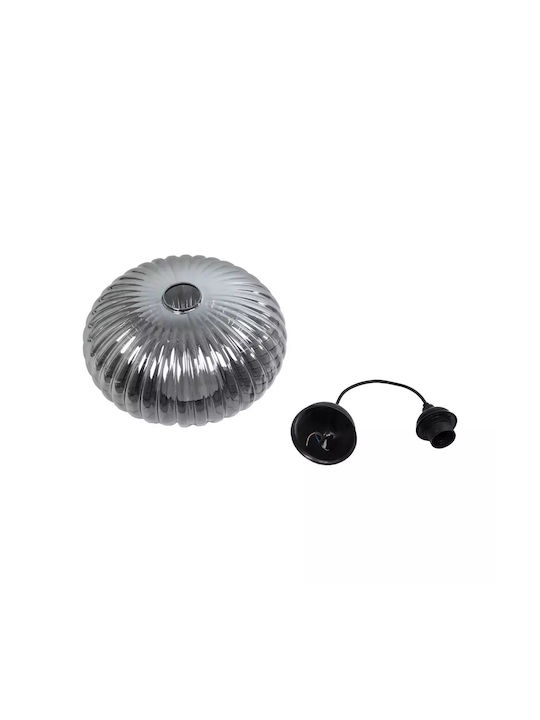 GloboStar Pera Pendant Light Black with Crystals for Socket E27 30x30x22cm