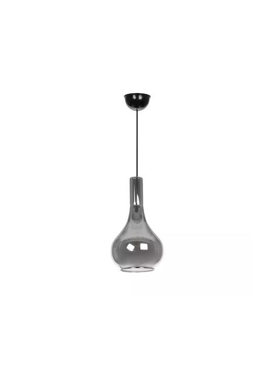 GloboStar Pendant Light Black with Crystals for Socket E27 20x20x36cm