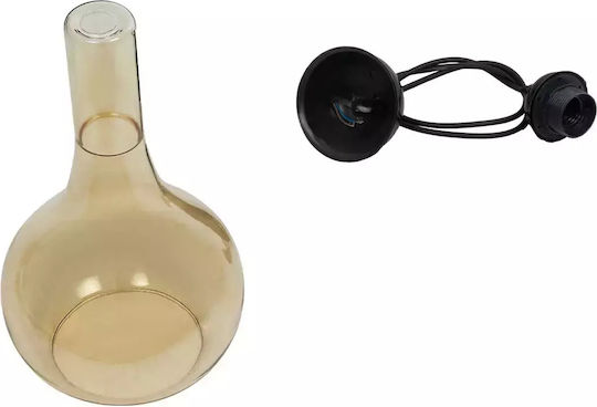 GloboStar Pendant Light Honey with Crystals for Socket E27 20x20x36cm