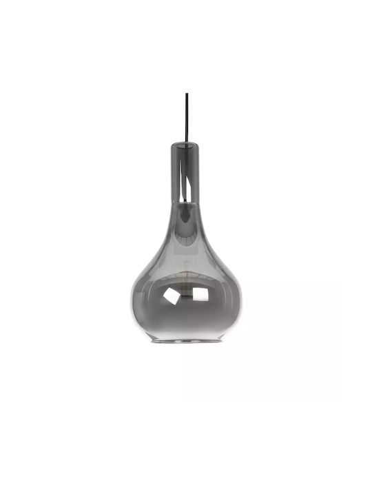 GloboStar Pendant Light Black with Crystals for Socket E27 20x20x36cm