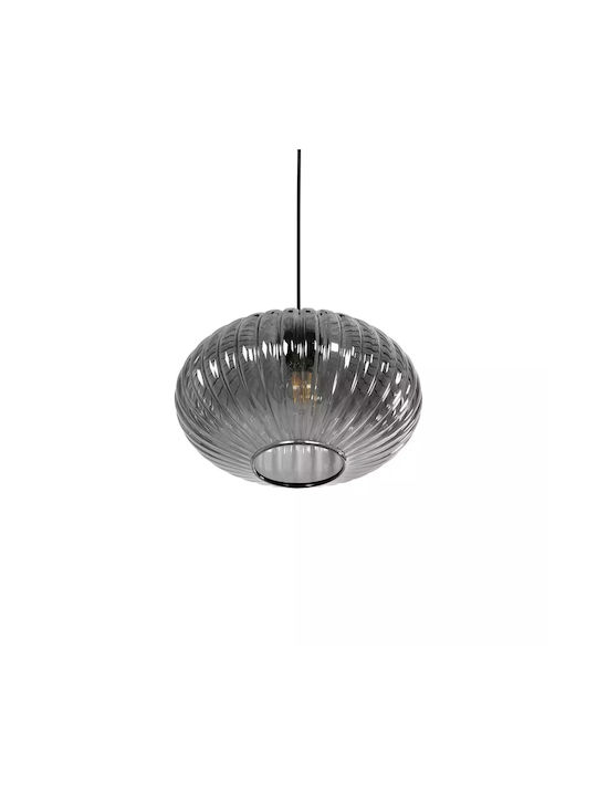 GloboStar Pera Pendant Light Black with Crystals for Socket E27 30x30x22cm