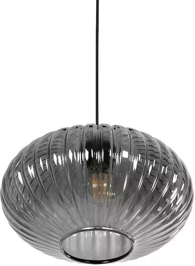 GloboStar Pera Pendant Light Black with Crystals for Socket E27 30x30x22cm