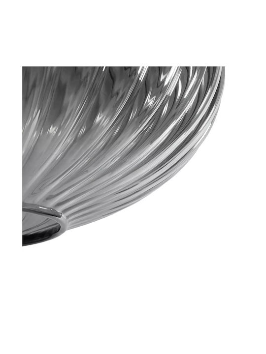 GloboStar Pera Pendant Light Black with Crystals for Socket E27 30x30x22cm