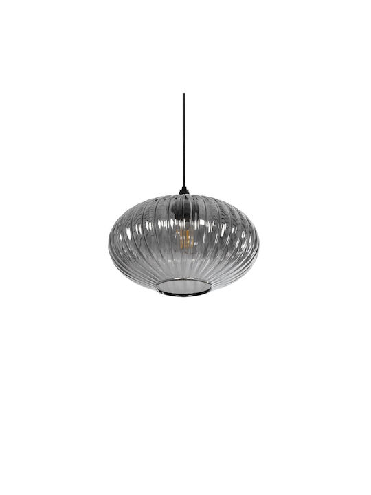 GloboStar Pera Pendant Light Black with Crystals for Socket E27 30x30x22cm