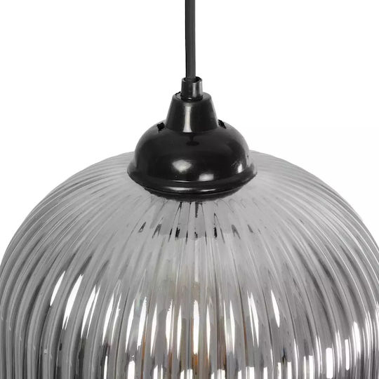 GloboStar Meloni Висящо Осветително Тяло Кехлибарен с кристали за Цокъл E27 20x20x38см.