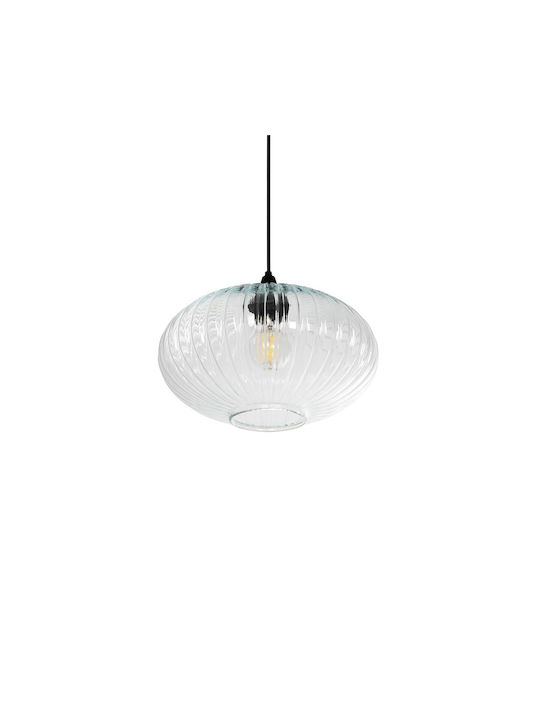 GloboStar Pera Pendant Light Transparent with Crystals for Socket E27 30x30x22cm