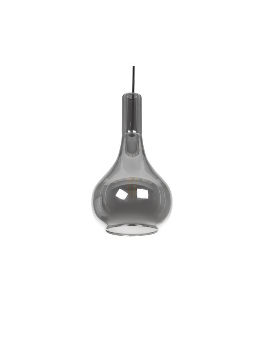 GloboStar Pendant Light Black with Crystals for Socket E27 20x20x36cm