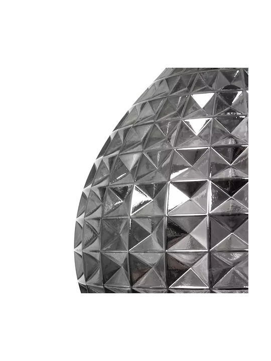 GloboStar Bastik Pendant Light Black with Crystals for Socket E27 22x22x26cm