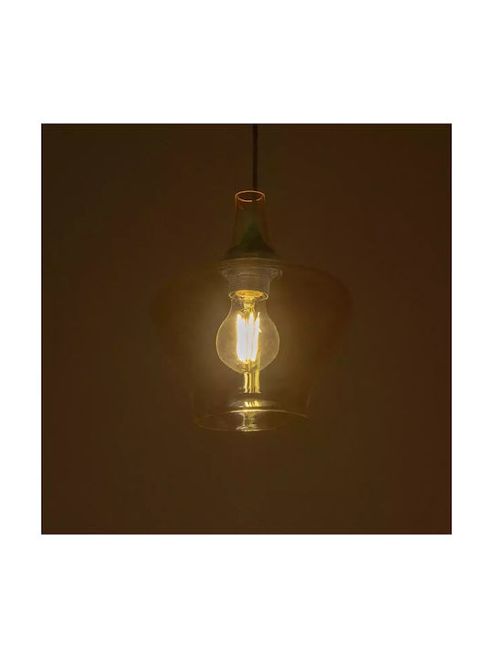 GloboStar Ovoce Pendant Light Honey with Crystals for Socket E27 20x20x22cm