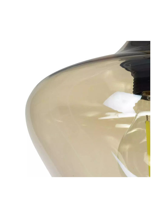 GloboStar Ovoce Pendant Light Honey with Crystals for Socket E27 20x20x22cm