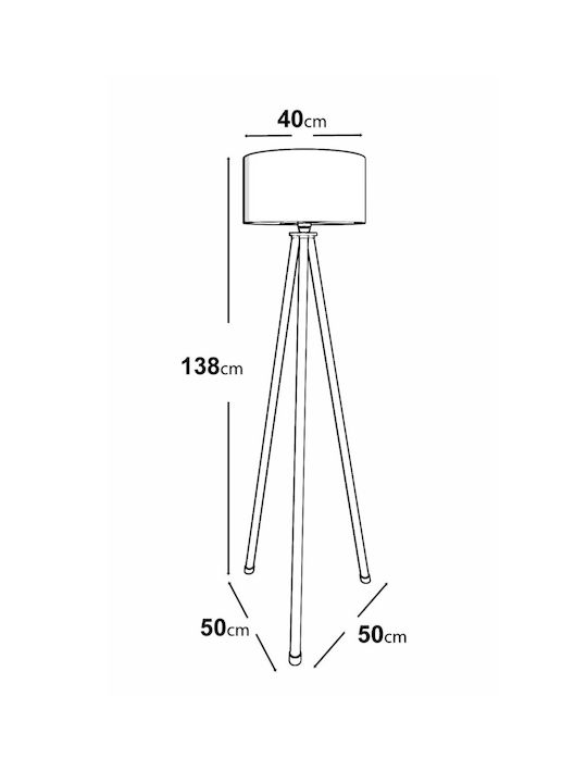 Floor Lamp H138cm. Gray STE-000974-V1586