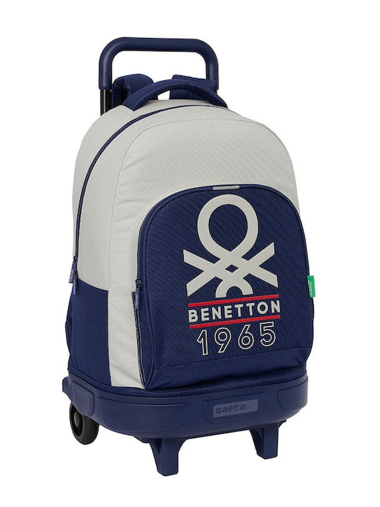 Benetton Varsity Wheels Σχολική Τσάντα Τρόλεϊ Γκρι