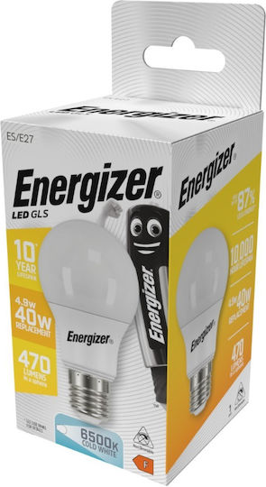 Energizer Λάμπες LED 4.9W για Ντουί E27 Ψυχρό Λευκό 470lm 5τμχ