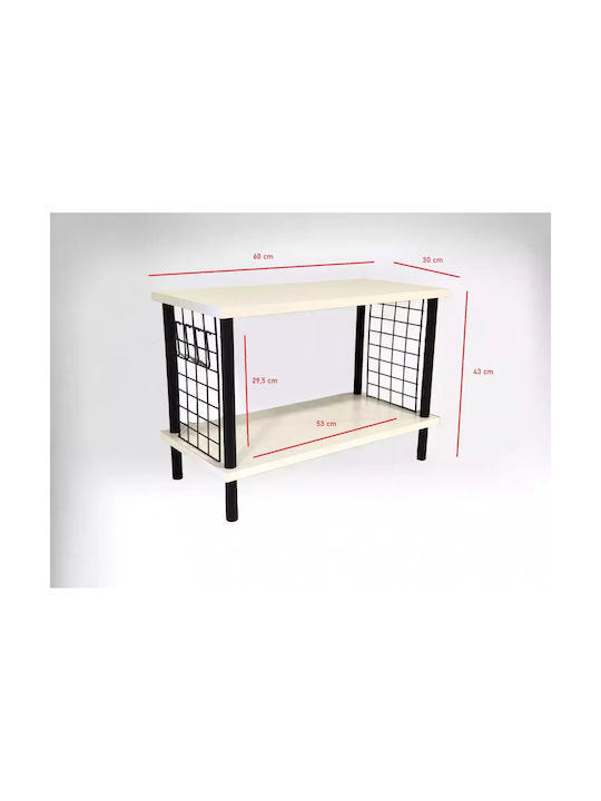 SteweHome Plastic Base for Microwave Oven 60x30x43cm White