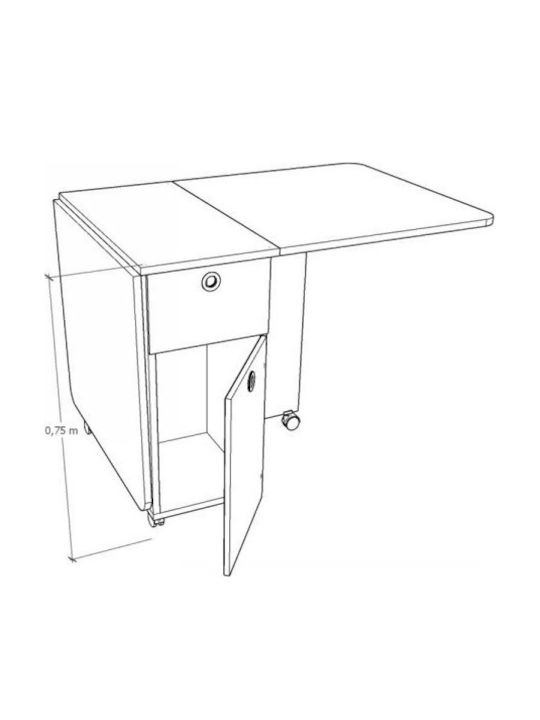 Ausziehbarer Küchen- und Esszimmertisch MDF Anthrazit & Nussbaum 70x168x75 Höhe