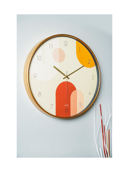Bohem Glass Wall Clock Silent Mechanism 42x42cm