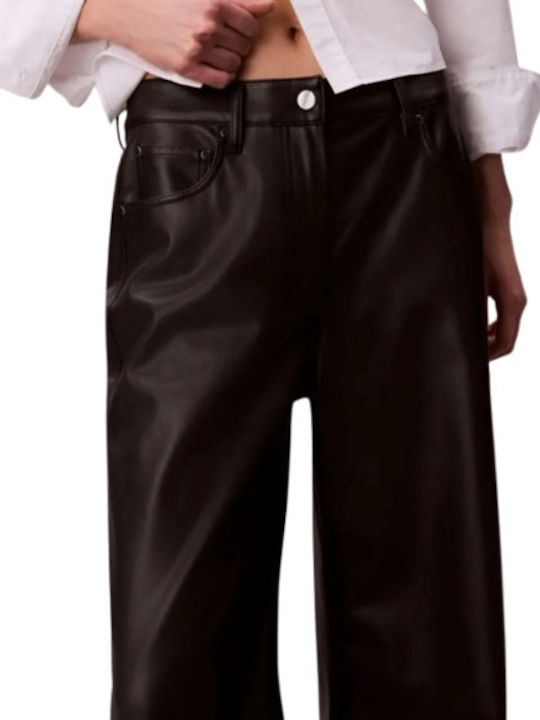 Calvin Klein Damen Stoff Hose Straight Schwarz Calvin Klein Damen Stoff Hose Straight Schwarz