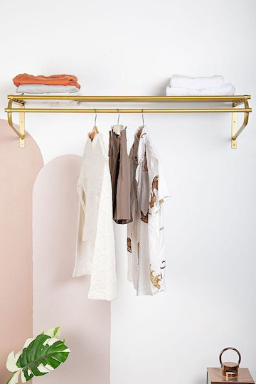 Goldene Metallische Wanddekoration Eros 100x28cm Skandinavisch