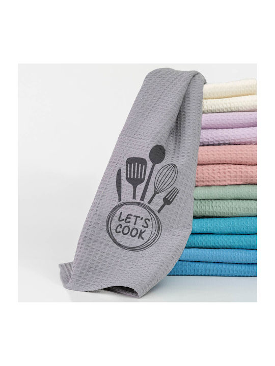 Borea Waffle Ποτηρόπανο σε Μπλε Χρώμα 50x70cm Borea Waffle Ποτηρόπανο σε Μπλε Χρώμα 50x70cm